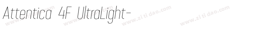 Attentica 4F UltraLight字体转换